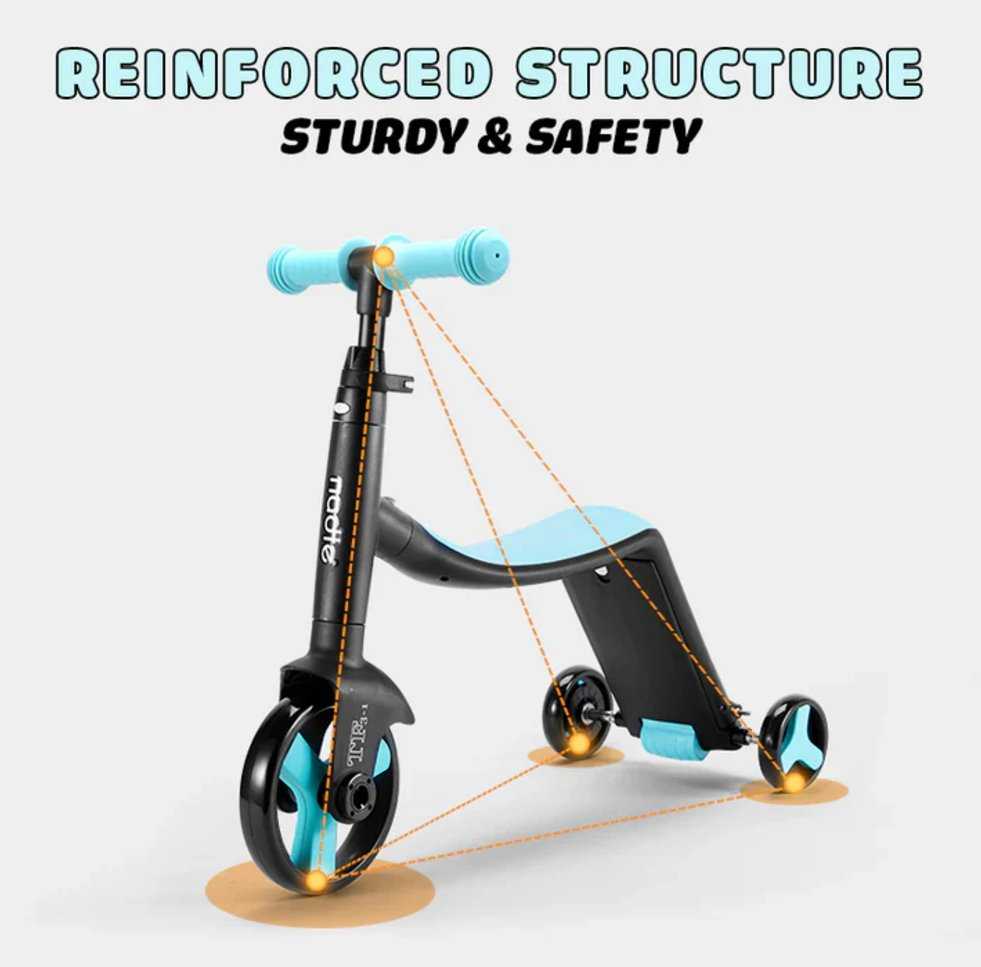 3-in-1 Kids Convertible Scooter © Available limited Stock